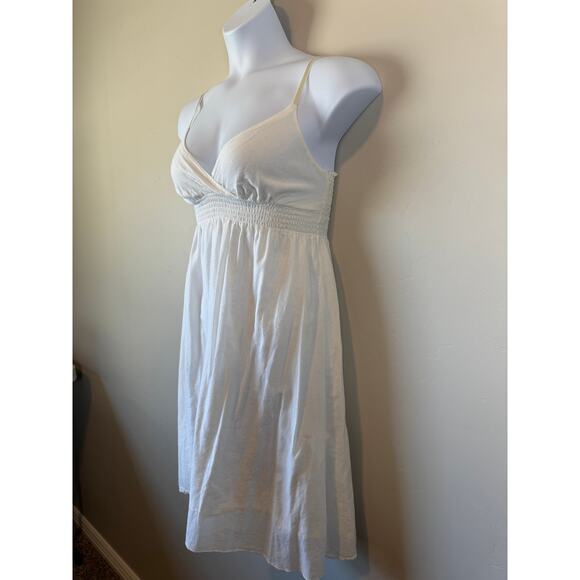 VTG 00s Derek Heart Womens White Babydoll Dress Sz M Y2K Boho Festival Retro - Picture 4 of 10